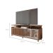 Rack para TV até 65 Polegadas Oasis 1 PT Nogueira e Off White 160 cm