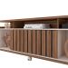 Rack para TV até 65 Polegadas Oasis 1 PT Nogueira e Off White 160 cm