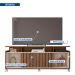 Rack para TV até 65 Polegadas Oasis 1 PT Nogueira e Off White 160 cm