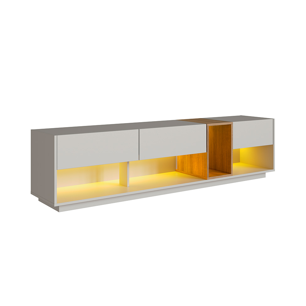 Rack para TV até 65 Polegadas Violet com LED 3 GV Arenas e Mel
