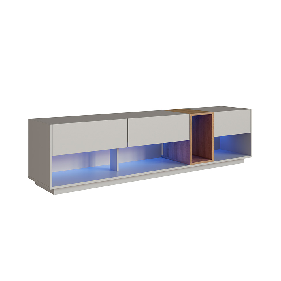 Rack para TV até 65 Polegadas Violet com LED 3 GV Arenas e Mel