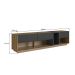 Rack para TV até 65 Polegadas Violet com LED 3 GV Mel e Grafite