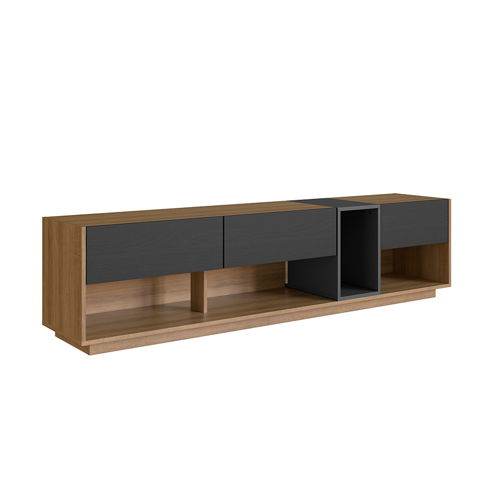 Rack para TV até 65 Polegadas Violet com LED 3 GV Mel e Grafite