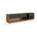 Rack para TV até 65 Polegadas Violet com LED 3 GV Mel e Grafite
