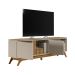 Rack para TV até 70 Polegadas Istambul 2 PT Nature e Off White 200 cm
