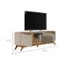 Rack para TV até 70 Polegadas Istambul 2 PT Nature e Off White 200 cm