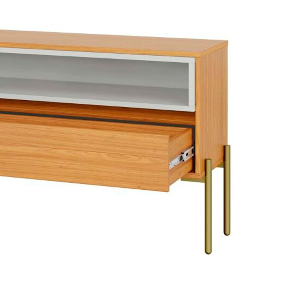 Rack para TV até 70 Polegadas Melin 100% MDF 3 Gavetas Freijó e Off White