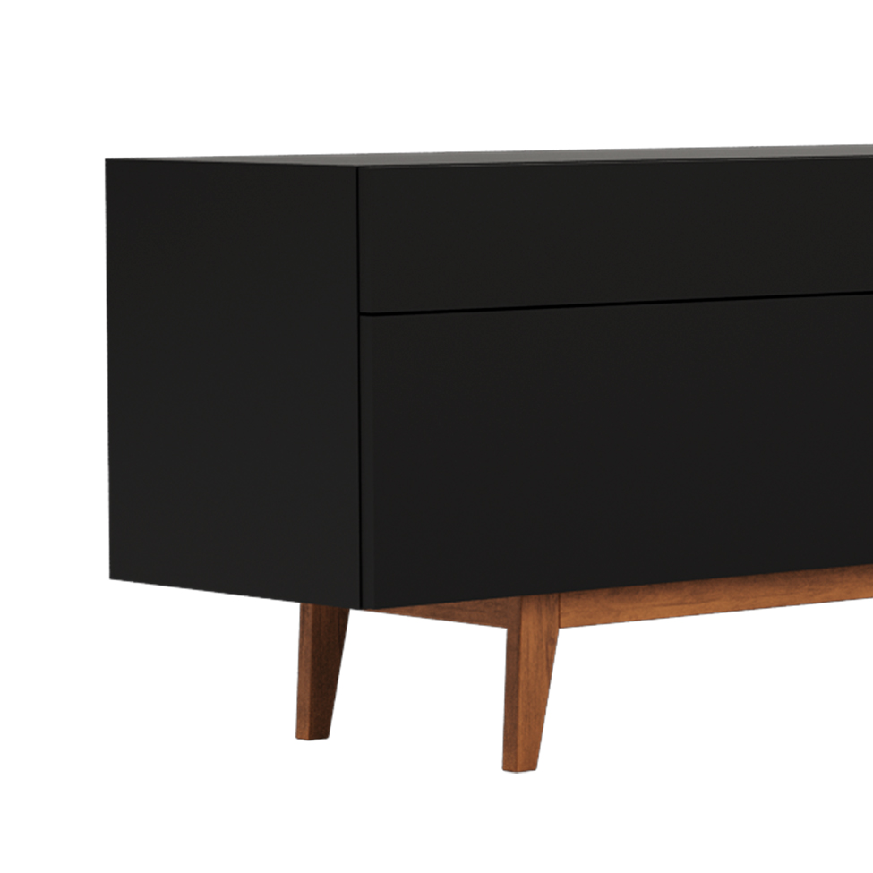 Rack para TV até 75 Polegadas 3 Gavetas Mazza Preto