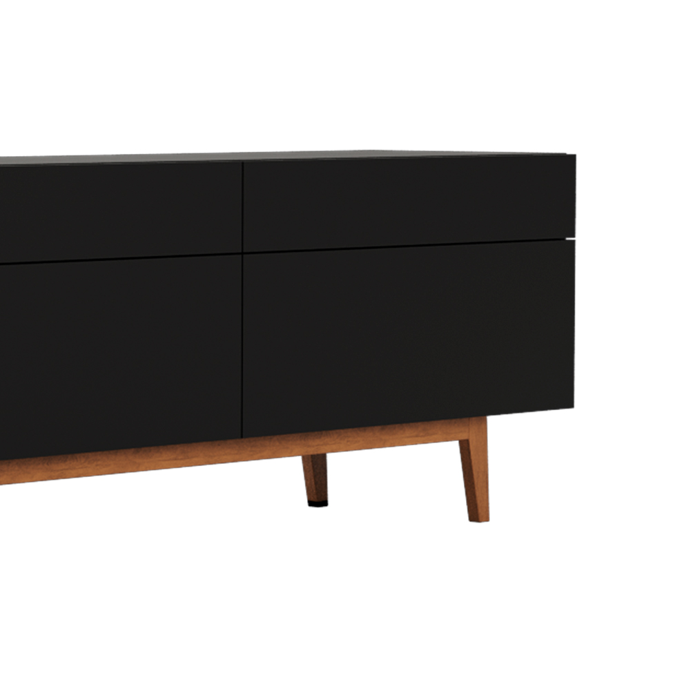 Rack para TV até 75 Polegadas 3 Gavetas Mazza Preto