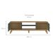 Rack para TV até 75 Polegadas Charlotte 2 PT Carvalho e Verde Menta 180 cm
