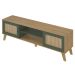 Rack para TV até 75 Polegadas Charlotte 2 PT Carvalho e Verde Menta 180 cm