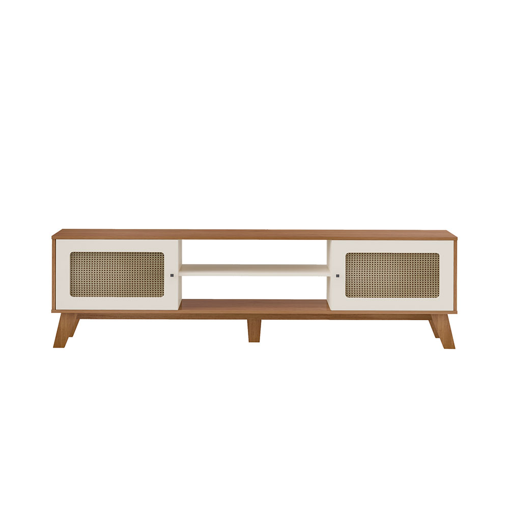 Rack para TV até 75 Polegadas Charlotte 2 PT Cinamomo e Off White