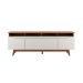 Rack para TV até 75 Polegadas Flynt 3 PT Off White e Canela 184 cm