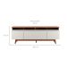 Rack para TV até 75 Polegadas Flynt 3 PT Off White e Canela 184 cm
