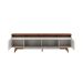 Rack para TV até 75 Polegadas Flynt 3 PT Off White e Canela 220 cm