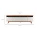 Rack para TV até 75 Polegadas Flynt 3 PT Off White e Canela 220 cm
