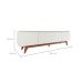 Rack para TV até 75 Polegadas Flynt 3 PT Off White e Natural 184 cm