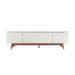 Rack para TV até 75 Polegadas Flynt 3 PT Off White e Natural 184 cm