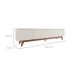 Rack para TV até 75 Polegadas Flynt 3 PT Off White e Natural 219 cm