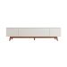 Rack para TV até 75 Polegadas Flynt 3 PT Off White e Natural 219 cm
