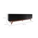 Rack para TV até 75 Polegadas Flynt 3 PT Preto e Natural 184 cm