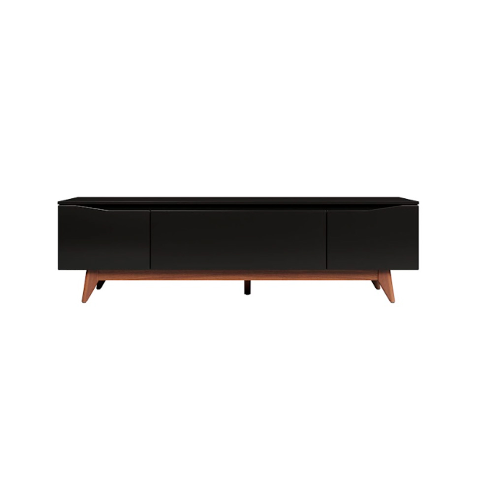 Rack para TV até 75 Polegadas Flynt 3 PT Preto e Natural 184 cm