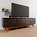 Rack para TV até 75 Polegadas Flynt 3 PT Preto e Natural 184 cm