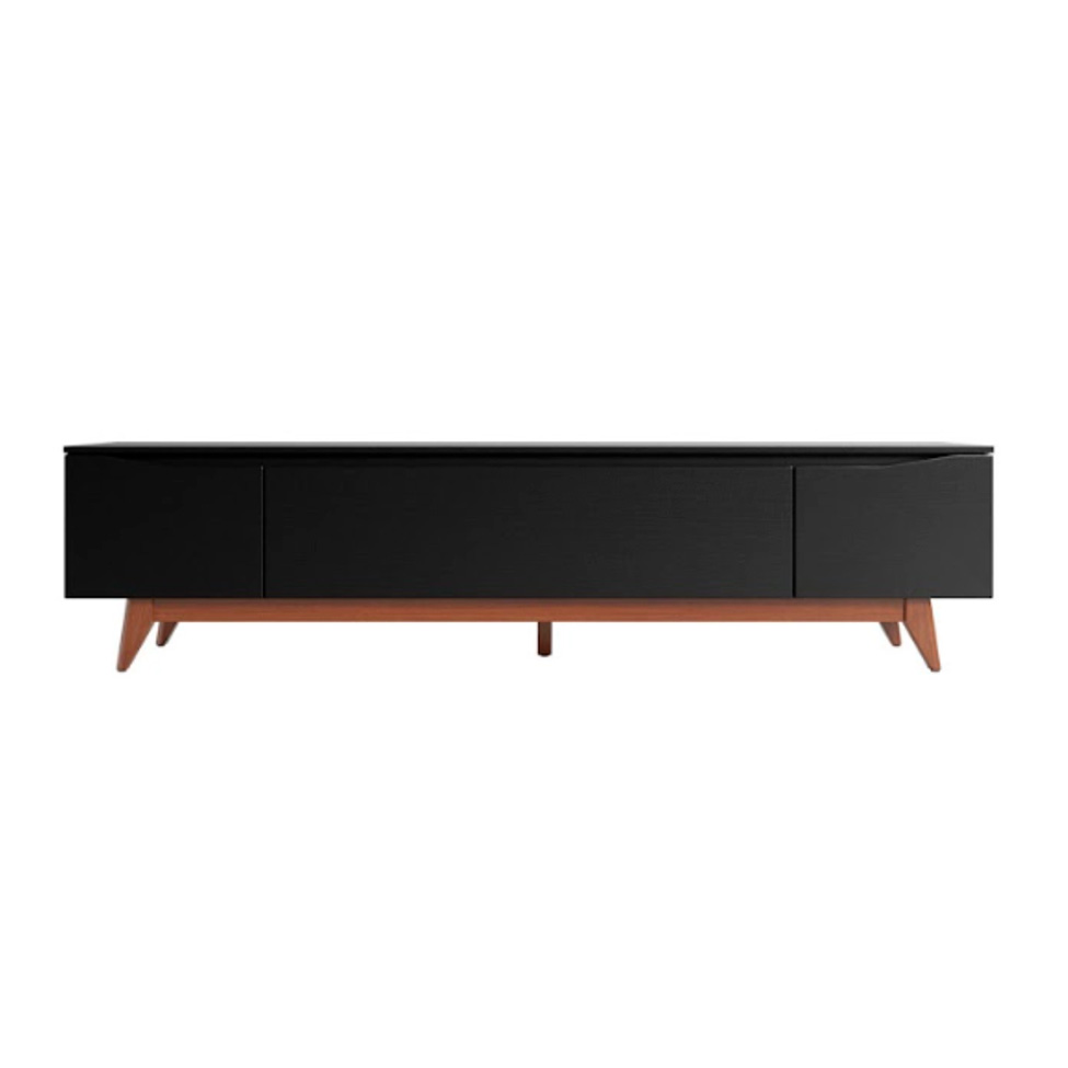 Rack para TV até 75 Polegadas Flynt 3 PT Preto e Natural 219 cm