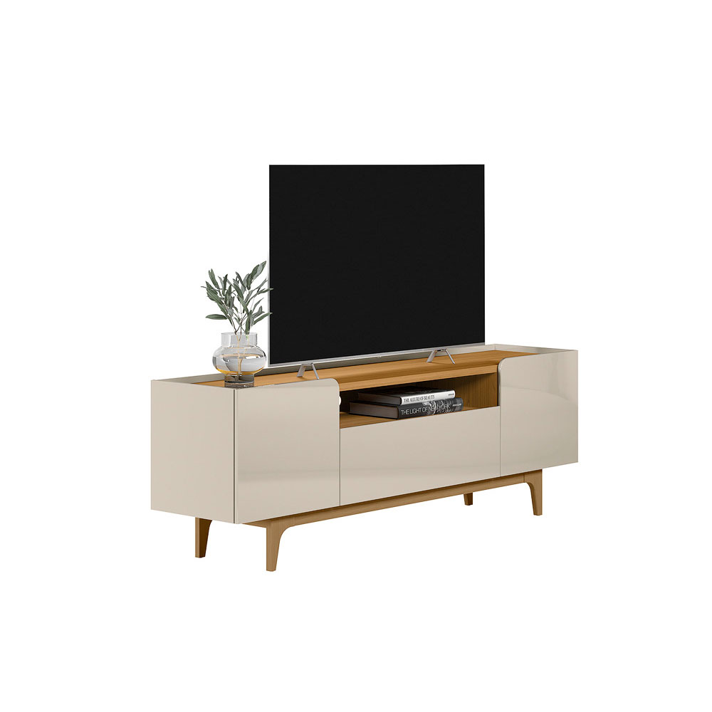 Rack para TV até 75 Polegadas Liam 3 PT Off White 180 cm