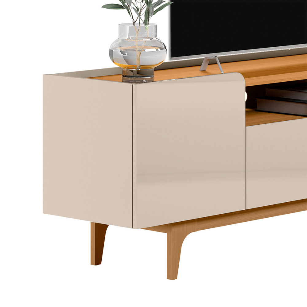 Rack para TV até 75 Polegadas Liam 3 PT Off White 180 cm