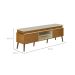 Rack para TV até 75 Polegadas Lumina 2 PT Cinamomo e Off White
