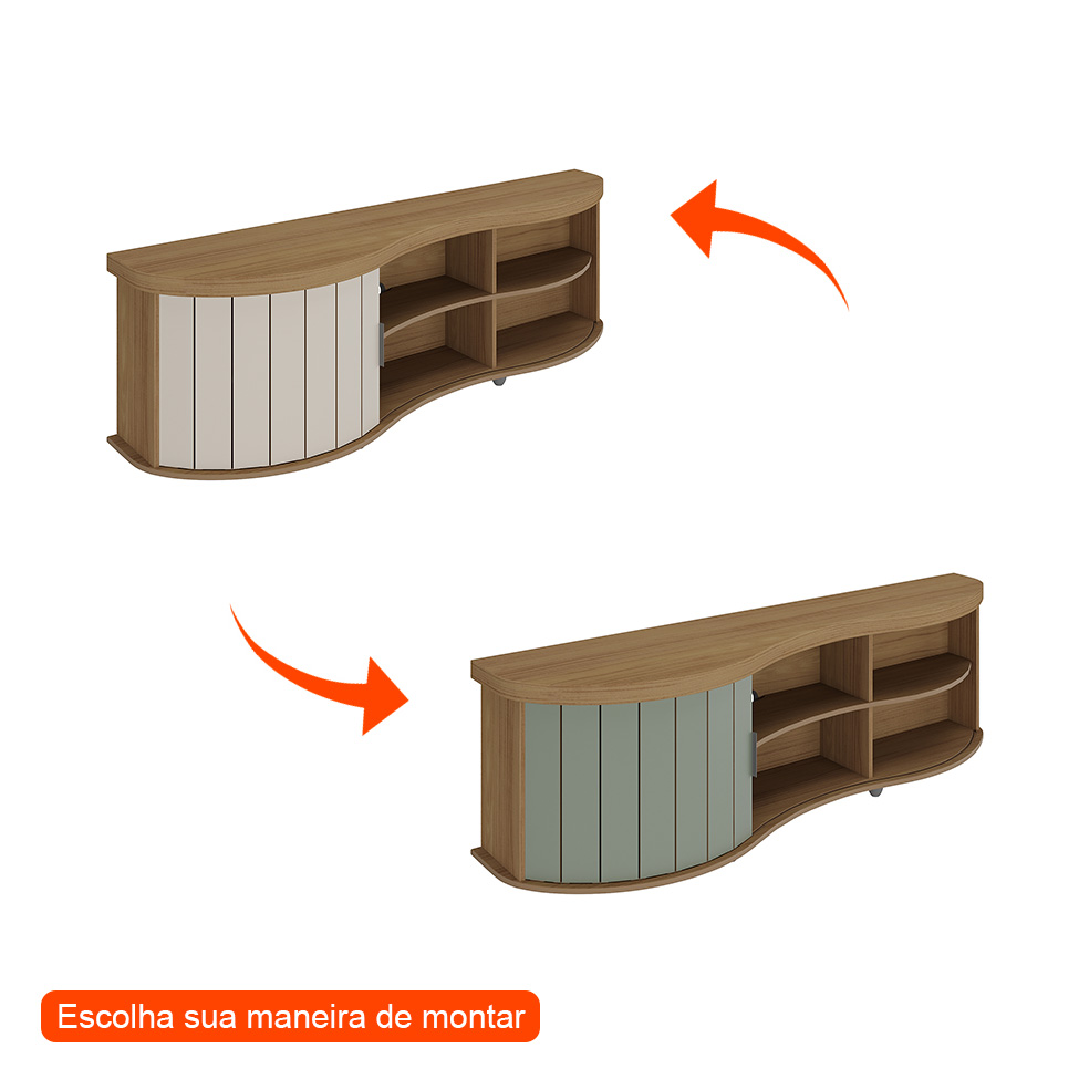 Rack para TV até 75 Polegadas Magnum Flex 1 PT Cinamomo