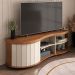 Rack para TV até 75 Polegadas Magnum Flex 1 PT Cinamomo e Off White