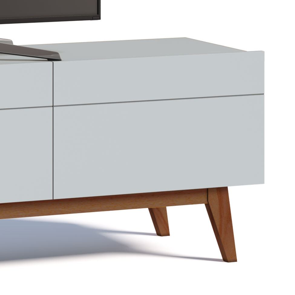 Rack para TV até 75 Polegadas Mazza 3 Gavetas Branco