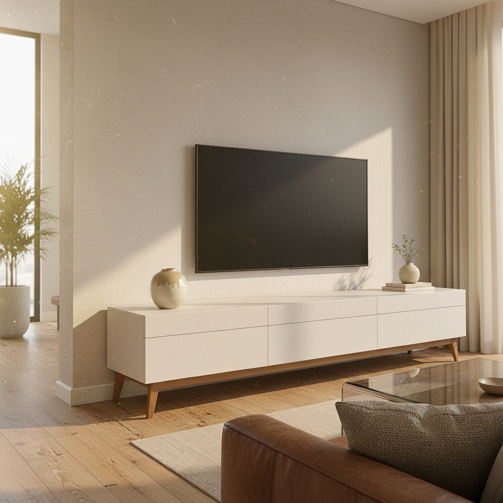 Rack para TV até 75 Polegadas Mazza 3 Gavetas Branco