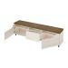 Rack para TV até 75 Polegadas Mercury 2 PT 1 GV Off White e Pinho 200 cm