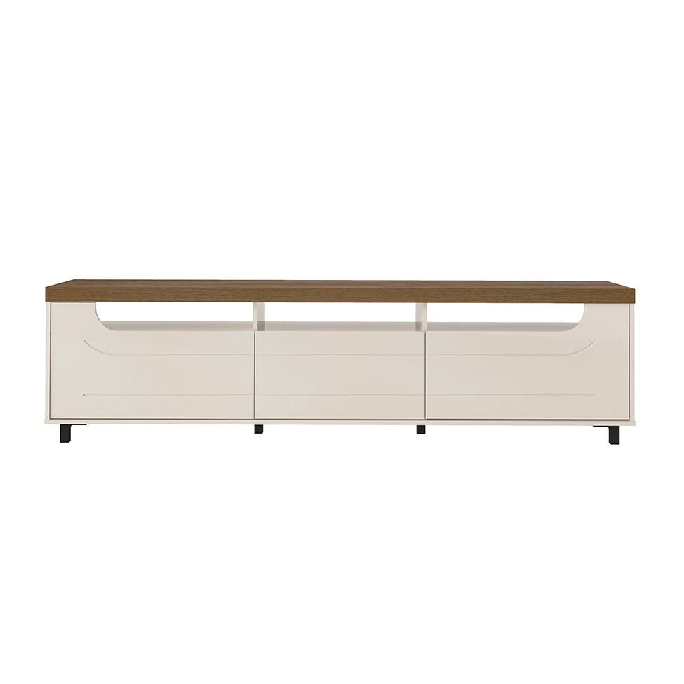 Rack para TV até 75 Polegadas Mercury 2 PT 1 GV Off White e Pinho 200 cm