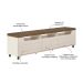 Rack para TV até 75 Polegadas Mercury 2 PT 1 GV Off White e Pinho 200 cm