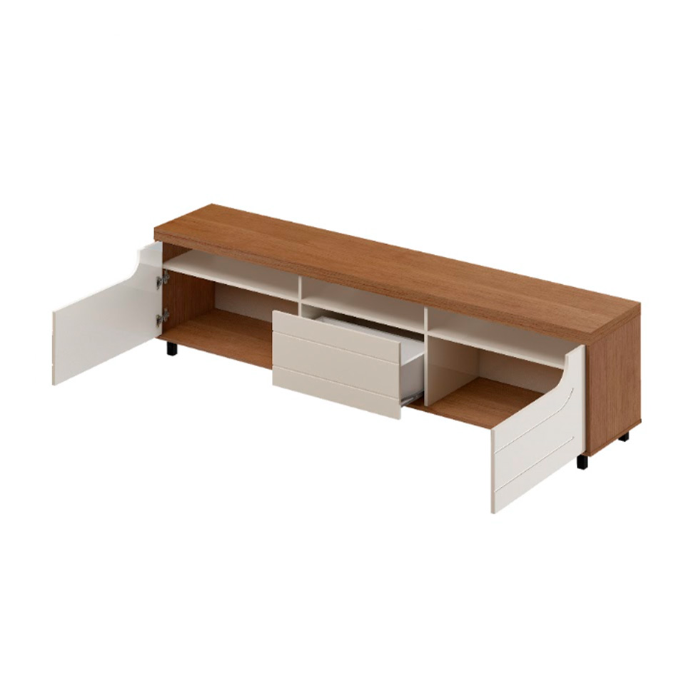 Rack para TV até 75 Polegadas Mercury Cinamomo e Off White