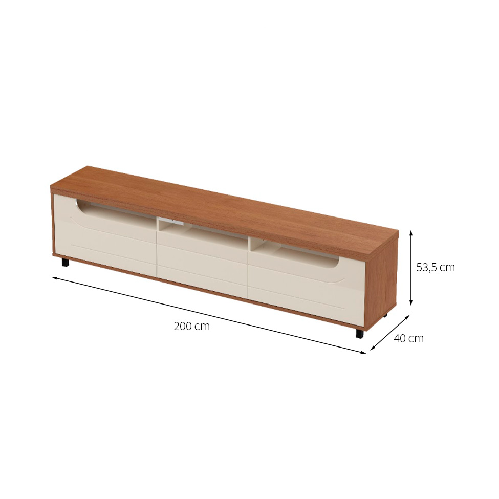 Rack para TV até 75 Polegadas Mercury Cinamomo e Off White