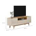Rack para TV até 75 Polegadas Orlando 3 PT Tauari e Off White 180 cm