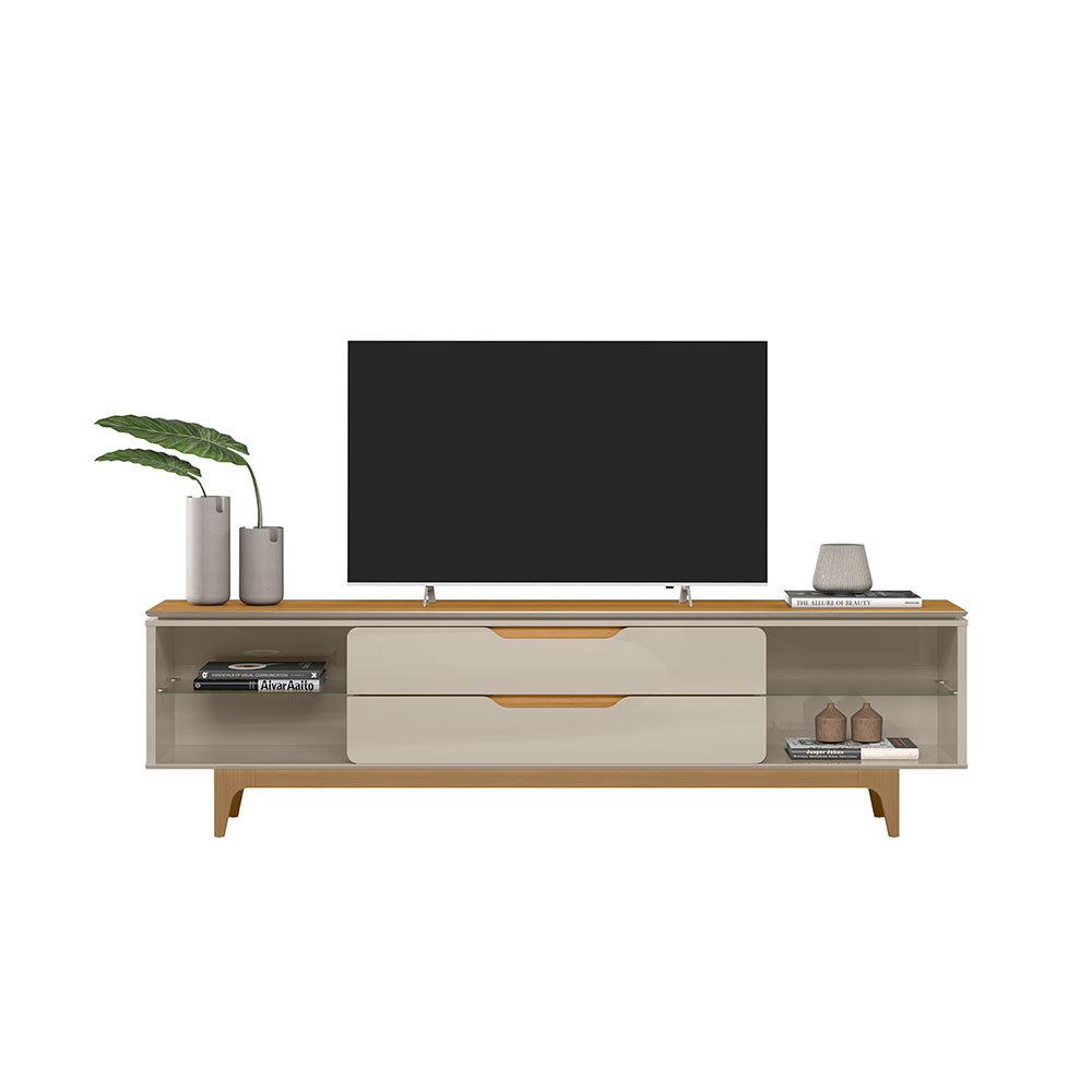 Rack para TV até 75 Polegadas Owen 2 GV Off White 218 cm