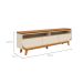 Rack para TV até 75 Polegadas Selene 3 Gavetas Off White e Cinamomo 200 cm