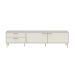 Rack para TV até 75 Polegadas Yves 1 PT 2 GV Off White e Dourado 220 cm