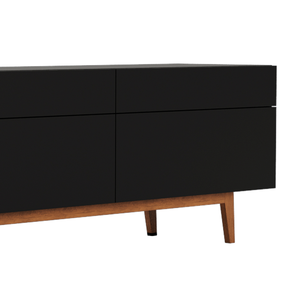 Rack para TV até 85 Polegadas Mazza 3 Gavetas Preto