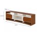 Rack para TV até 86 Polegadas Elegance 2 Portas Cedro e Off White