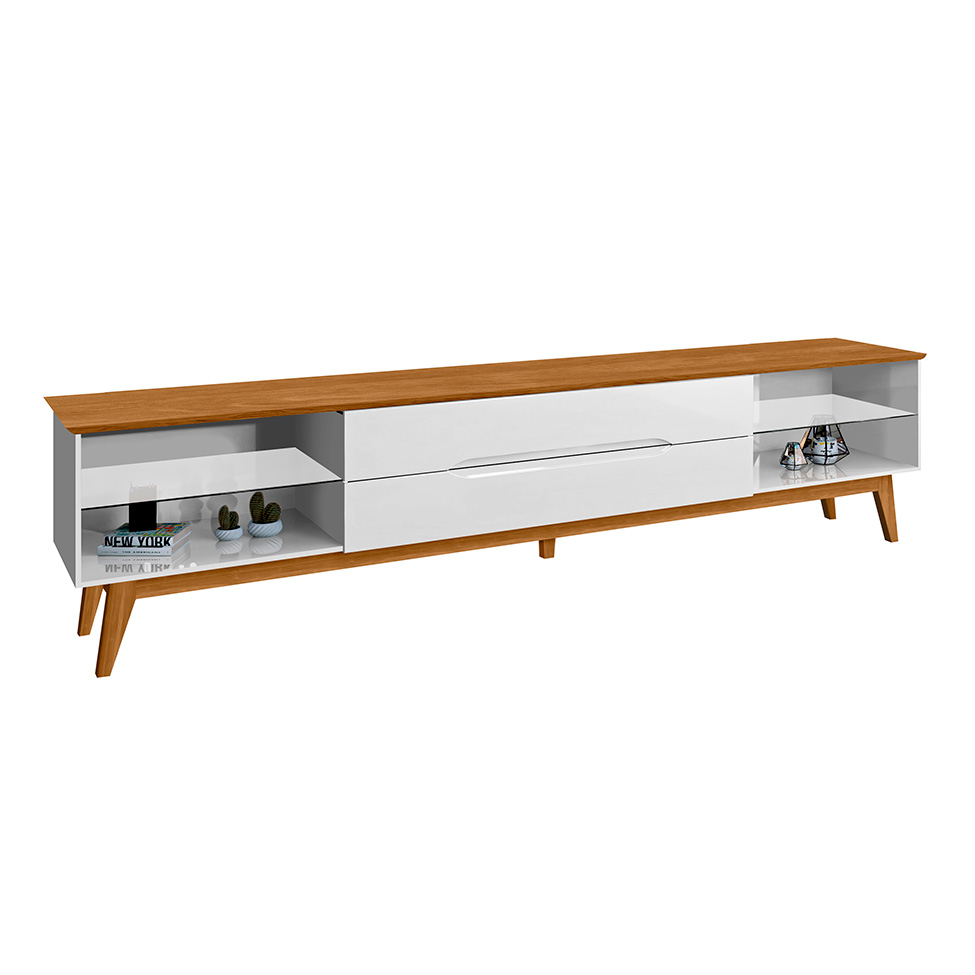 Rack para Tv até 75 Polegadas Limit 2 GV Branco e Nature 219 cm