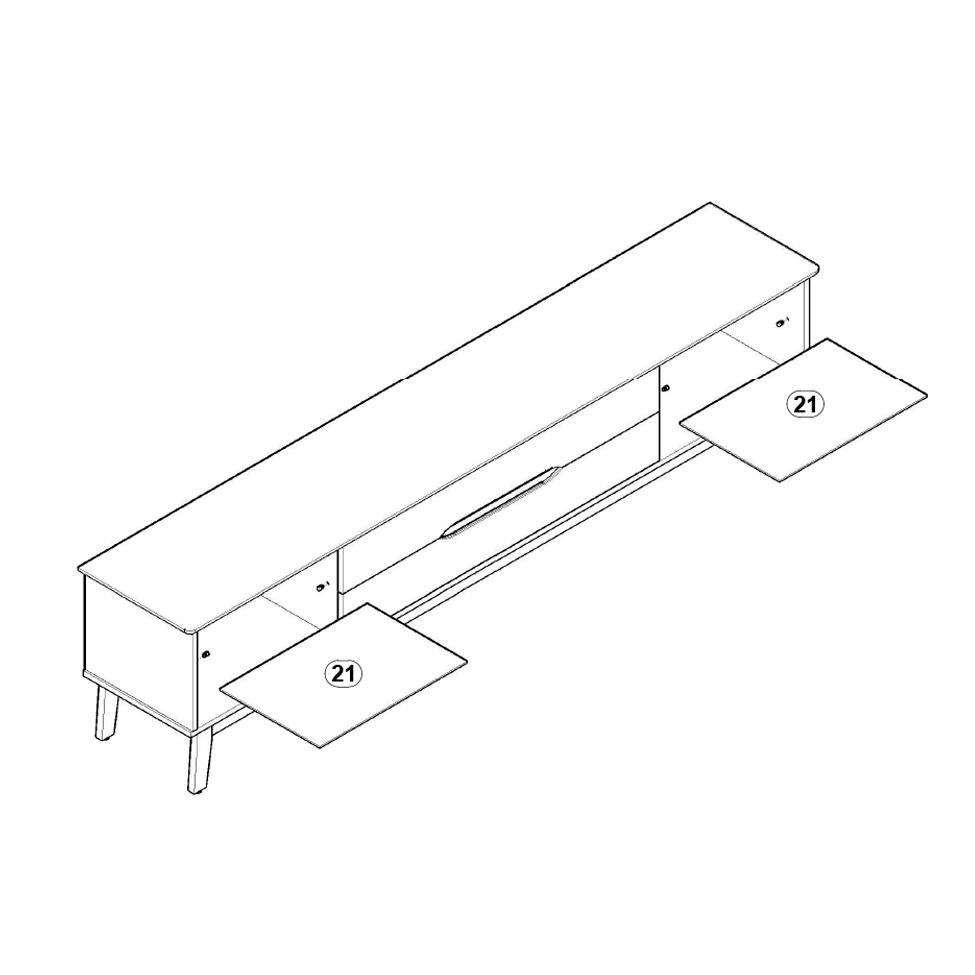 Rack para Tv até 75 Polegadas Limit 2 GV Branco e Nature 219 cm