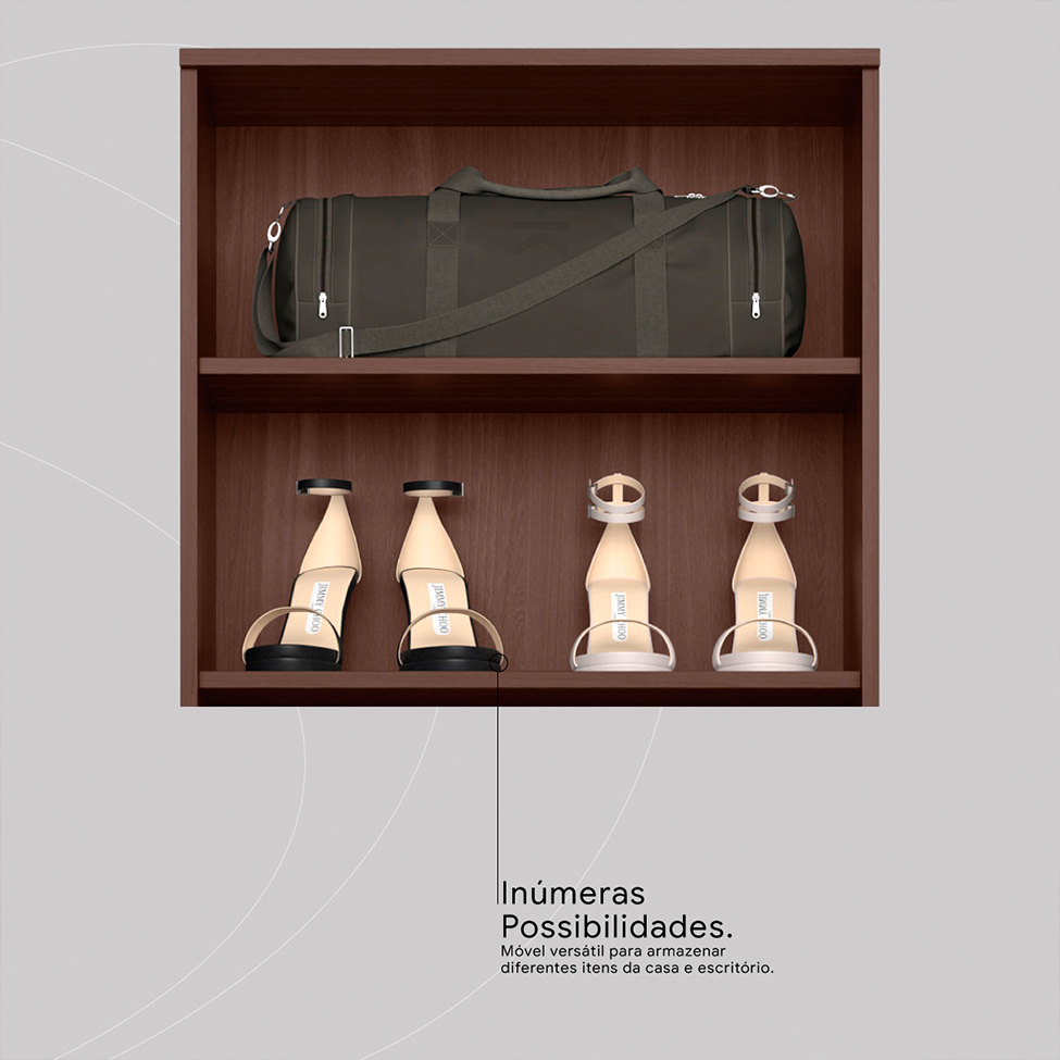 Sapateira Golden 2 Portas Café