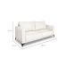 Sofá 2 Lugares Eros Linho Bouclê Off White 160 cm